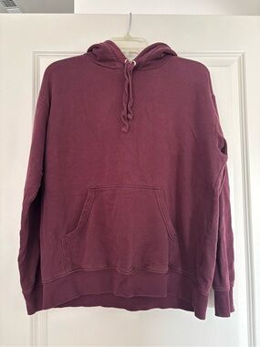 Maroon Hooded Pullover Sweatshirt